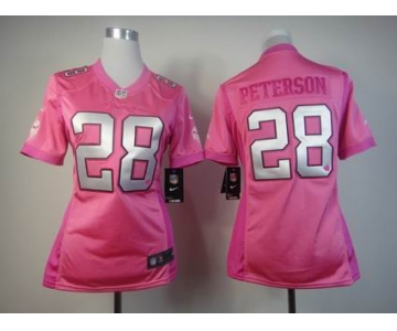 nike women nfl jerseys minnesota vikings #28 peterson pink[nike love's]