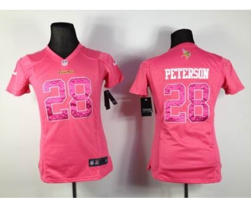 nike women nfl jerseys minnesota vikings #28 peterson pink[nike]