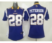 nike women nfl jerseys minnesota vikings #28 peterson purple [nike]