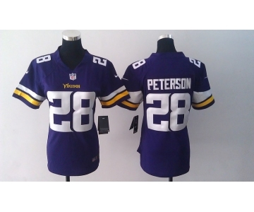 nike women nfl jerseys minnesota vikings #28 peterson purple[2013 nike]