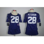 nike women nfl jerseys minnesota vikings #28 peterson purple[breast cancer awareness]