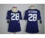 nike women nfl jerseys minnesota vikings #28 peterson purple[breast cancer awareness]