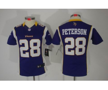 nike women nfl jerseys minnesota vikings #28 peterson purple[nike limited]