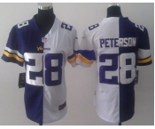 nike women nfl jerseys minnesota vikings #28 peterson white-purple[nike split]