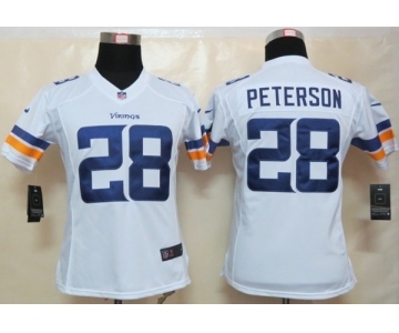 nike women nfl jerseys minnesota vikings #28 peterson white[new nike limited]