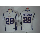 nike women nfl jerseys minnesota vikings #28 peterson white[nike limited]