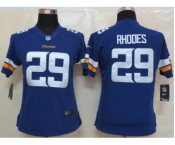 nike women nfl jerseys minnesota vikings #29 rhodes purple[new nike limited]