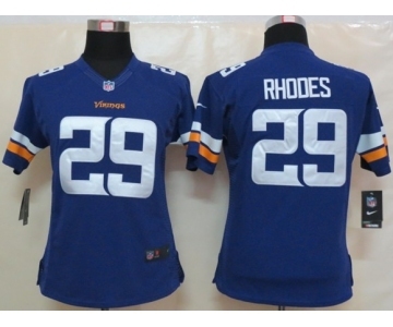 nike women nfl jerseys minnesota vikings #29 rhodes purple[new nike limited]