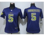 nike women nfl jerseys minnesota vikings #5 bridgewater purple[Strobe Limited][bridgewater]