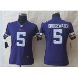 nike women nfl jerseys minnesota vikings #5 bridgewater purple[new nike limited][bridgewater]