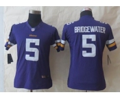 nike women nfl jerseys minnesota vikings #5 bridgewater purple[new nike limited][bridgewater]