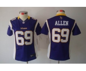 nike women nfl jerseys minnesota vikings #69 allen purple[nike limited]