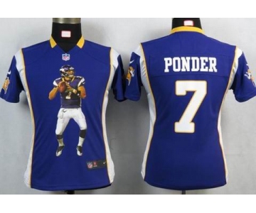 nike women nfl jerseys minnesota vikings #7 christian ponder purple[portrait fashion]