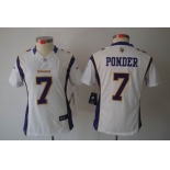 nike women nfl jerseys minnesota vikings #7 christian ponder white[nike limited]