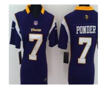 nike women nfl jerseys minnesota vikings #7 ponder purple[nike]