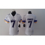 nike women nfl jerseys minnesota vikings #7 ponder white[2013 nike]