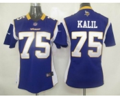 nike women nfl jerseys minnesota vikings #75 kalil purple [nike]