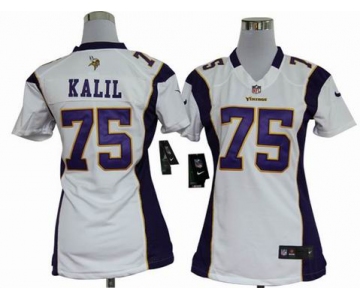 nike women nfl jerseys minnesota vikings #75 kalil white[nike]