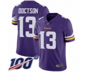 Youth Minnesota Vikings #13 Josh Doctson Purple Team Color Vapor Untouchable Limited Player 100th Season Football Jersey