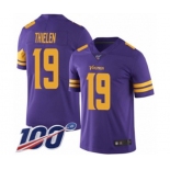 Youth Minnesota Vikings #19 Adam Thielen Limited Purple Rush Vapor Untouchable 100th Season Football Jersey