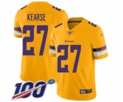 Youth Minnesota Vikings #27 Jayron Kearse Limited Gold Inverted Legend 100th Season Football Jersey