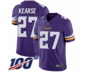 Youth Minnesota Vikings #27 Jayron Kearse Purple Team Color Vapor Untouchable Limited Player 100th Season Football Jersey