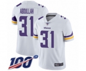 Youth Minnesota Vikings #31 Ameer Abdullah White Vapor Untouchable Limited Player 100th Season Football Jersey