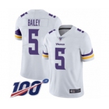 Youth Minnesota Vikings #5 Dan Bailey White Vapor Untouchable Limited Player 100th Season Football Jersey