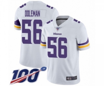 Youth Minnesota Vikings #56 Chris Doleman White Vapor Untouchable Limited Player 100th Season Football Jersey