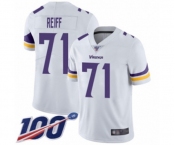 Youth Minnesota Vikings #71 Riley Reiff White Vapor Untouchable Limited Player 100th Season Football Jersey