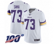 Youth Minnesota Vikings #73 Dru Samia White Vapor Untouchable Limited Player 100th Season Football Jersey