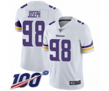 Youth Minnesota Vikings #98 Linval Joseph White Vapor Untouchable Limited Player 100th Season Football Jersey