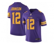 Youth Nike Minnesota Vikings #12 Charles Johnson Limited Purple Rush NFL Jersey