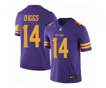 Youth Nike Minnesota Vikings #14 Stefon Diggs Limited Purple Rush NFL Jersey