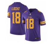 Youth Nike Minnesota Vikings #18 Jeff Locke Limited Purple Rush NFL Jersey