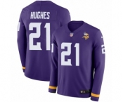 Youth Nike Minnesota Vikings #21 Mike Hughes Limited Purple Therma Long Sleeve NFL Jersey