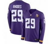 Youth Nike Minnesota Vikings #29 Xavier Rhodes Limited Purple Therma Long Sleeve NFL Jersey