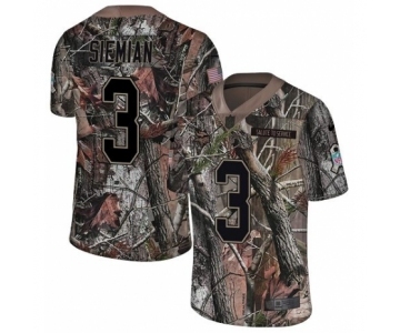 Youth Nike Minnesota Vikings #3 Trevor Siemian Camo Rush Realtree Limited NFL Jersey