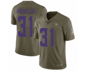 Youth Nike Minnesota Vikings #31 Ameer Abdullah Limited Olive 2017 Salute to Service NFL Jersey