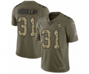 Youth Nike Minnesota Vikings #31 Ameer Abdullah Limited Olive Camo 2017 Salute to Service NFL Jersey