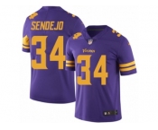 Youth Nike Minnesota Vikings #34 Andrew Sendejo Limited Purple Rush NFL Jersey