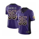 Youth Nike Minnesota Vikings #35 Marcus Sherels Limited Purple Rush Drift Fashion NFL Jersey