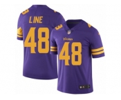 Youth Nike Minnesota Vikings #48 Zach Line Limited Purple Rush NFL Jersey