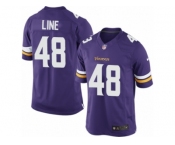 Youth Nike Minnesota Vikings #48 Zach Line Limited Purple Team Color NFL Jersey