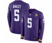 Youth Nike Minnesota Vikings #5 Dan Bailey Limited Purple Therma Long Sleeve NFL Jersey