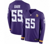 Youth Nike Minnesota Vikings #55 Anthony Barr Limited Purple Therma Long Sleeve NFL Jersey