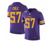 Youth Nike Minnesota Vikings #57 Audie Cole Limited Purple Rush NFL Jersey