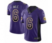 Youth Nike Minnesota Vikings #6 Matt Wile Limited Purple Rush Drift Fashion NFL Jerse