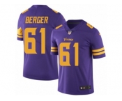 Youth Nike Minnesota Vikings #61 Joe Berger Limited Purple Rush NFL Jersey