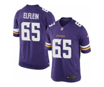 Youth Nike Minnesota Vikings #65 Pat Elflein Limited Purple Team Color NFL Jersey